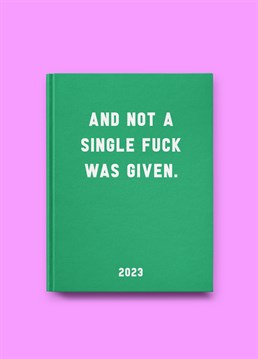 The perfect diary for someone with that IDGAF, too cool for school attitude because everyone knows that not caring about things is the height of coolness. Boy, do we wish we were that cool. A great one for whipping out at the office (if you dare), gift this rebellious diary to a mate and help them get their shit together. This A5 12-month diary has a hardcover and shows each week over a double-page spread with lines to write under each day.